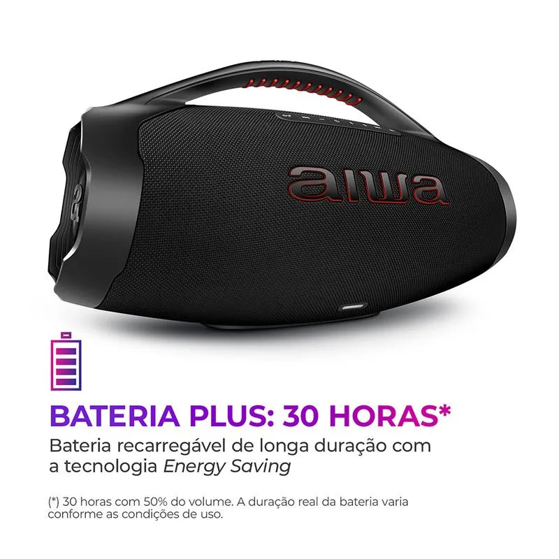 CAIXA AIWA BOMBOOX 3 PLUS - 200 RMS À PROVA D'ÁGUA