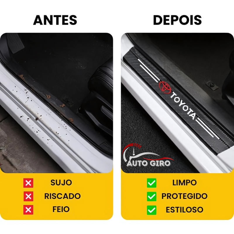 CarbonFilm -  Protetor de Soleira Anti-risco Premium - 4 Pçs