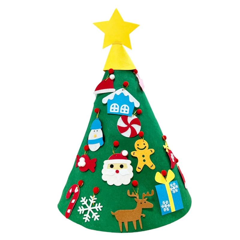 Árvore de Natal Montessori de Feltro para Crianças