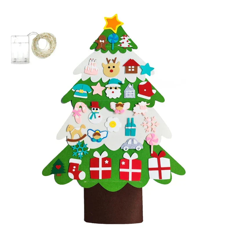 Árvore de Natal Montessori de Feltro para Crianças