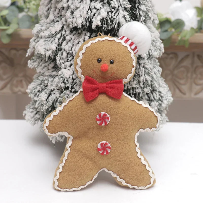 Boneco de Gengibre - Pelúcia para Árvore de Natal