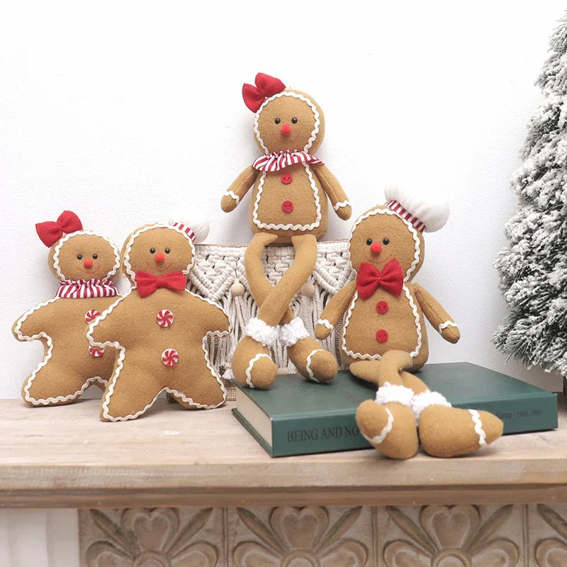 Boneco de Gengibre - Pelúcia para Árvore de Natal