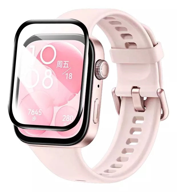 5 Pulseira Nylon Elástico + Película Para Huawei Watch Fit 3