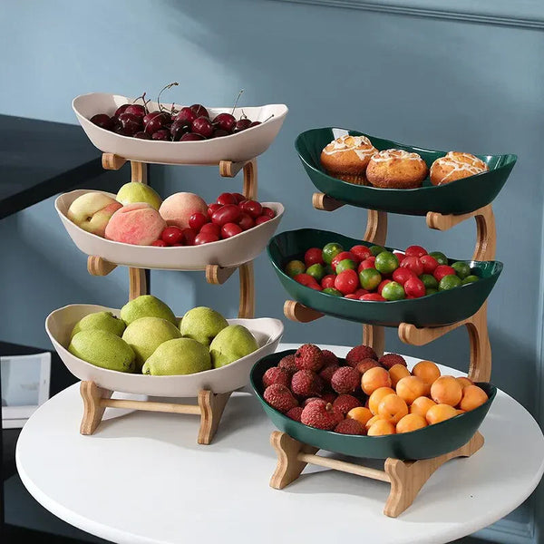 Fruteira de Mesa em Bambu - Exclusividade Organize Já