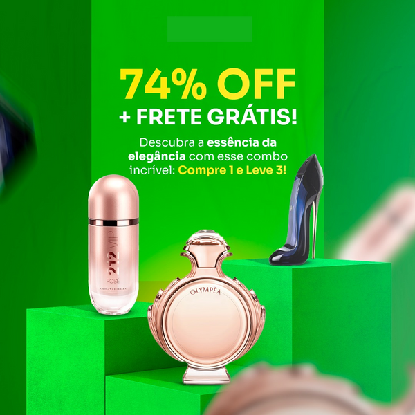 Combo 3 Perfumes Femininos - Olympéa, 212 Vip Rose e Good Girl (100ml) - Oferta Exclusiva