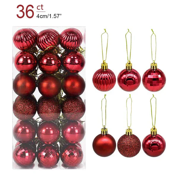 Kit 36 Bolas de Natal