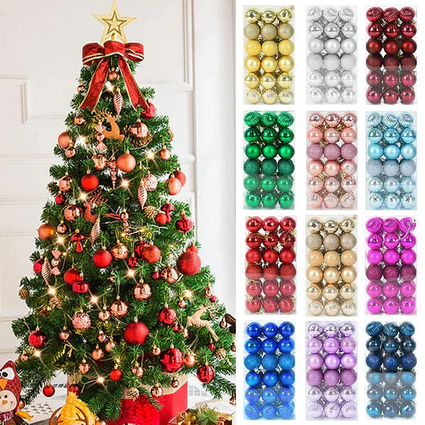 Kit 36 Bolas de Natal