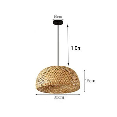Kit de Luminárias Pendentes Decorativos Artesanais de Bambu - Sak