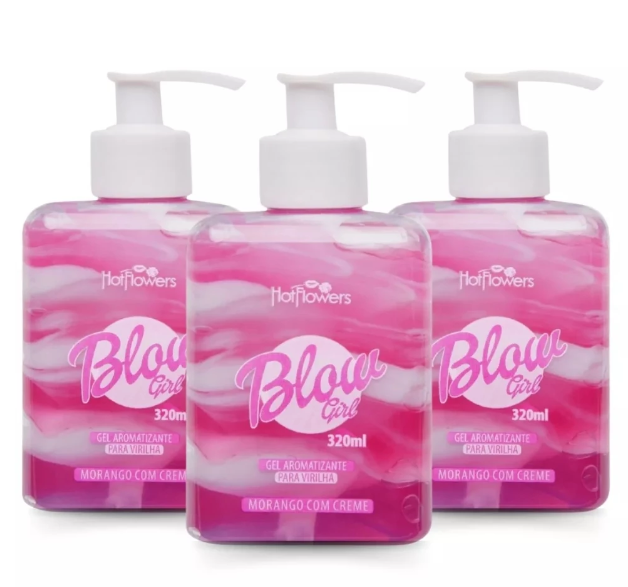 KIT COM 3 BLOW GIRL GEL Aromatizante Comestível Para Virilha
