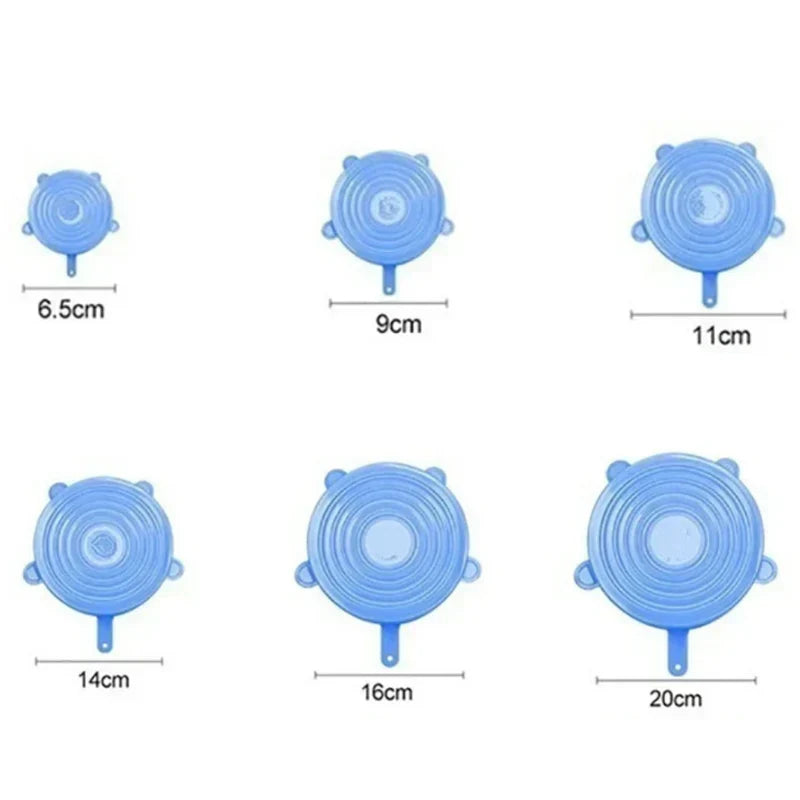 Tampa de Silicone Reutilizável Universal - Compre 6 leve 12