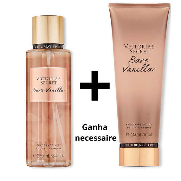 Kit Victoria’s Secret Bare Vanilla - Hidratante 236ml + Body Splash 250ml - OFERTA DIA DAS MULHERES