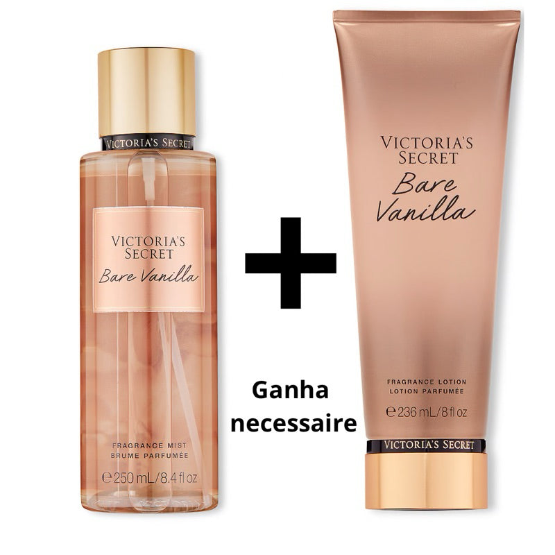 Kit Victoria’s Secret Bare Vanilla - Hidratante 236ml + Body Splash 250ml - OFERTA DIA DAS MULHERES