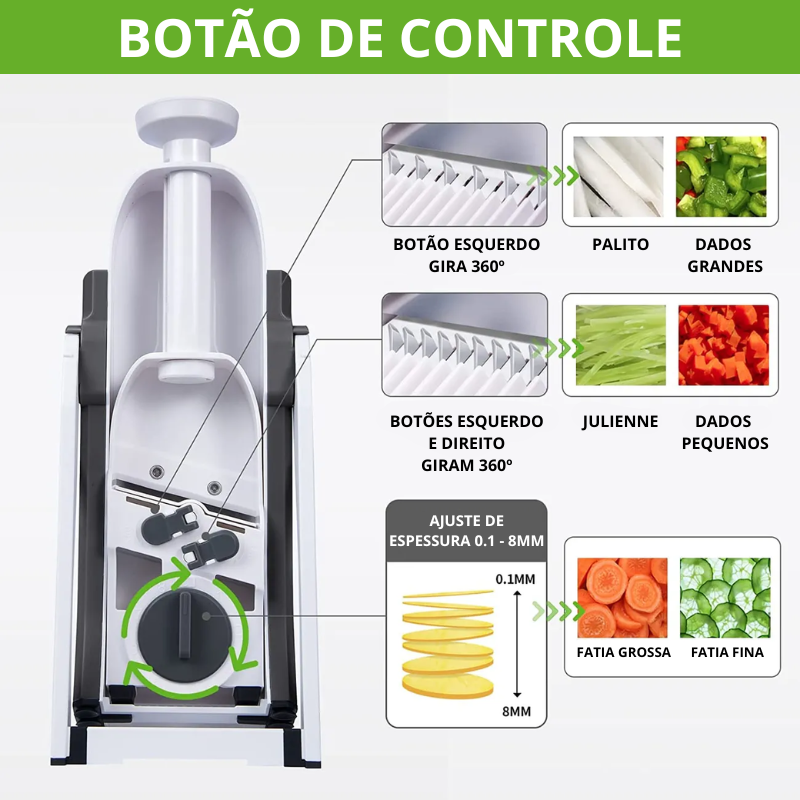 Fatiador Multifuncional 5 em 1 - [Lâmina de Aço Inox]
