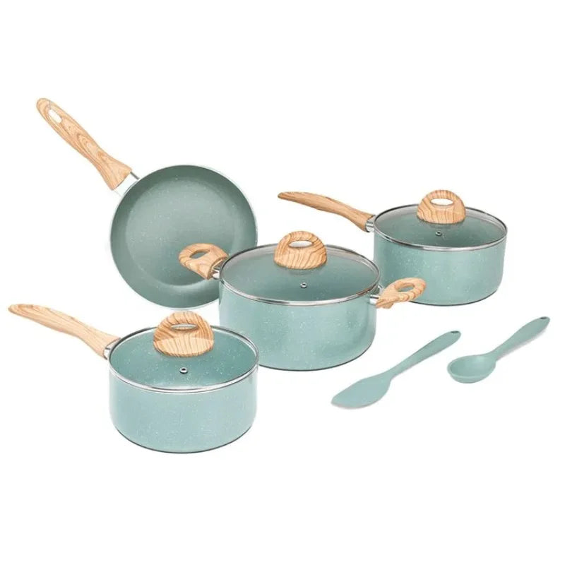 Frigideira Antiaderente 3 em 1 Frigideira de Ovo + Kit Com Jogo De 4 Panelas Em Cerâmica